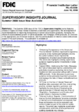 Supervisory InsightsJournal Summer 2008 Issue Now Available