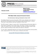 FDIC Makes Public January Enforcement Actions