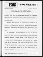 Seidman Calls For Quick Action on FSLIC Urges Independence for Deposit Insurers