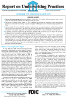 Report on Underwriting Practices  October 1998 to March 1999