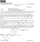 Special Alert Entities That May Be Conducting Banking Operations in the United States Without Authorization