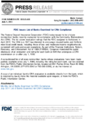 FDIC Issues List of Banks Examined for CRA Compliance
