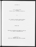 FDIC view on House of Representatives Bill HR 1062 Financial Services Competitiveness Act of 1995 and Related Issues