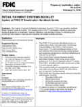 Retail Payment Systems Booklet Update to FFIEC IT Examination Handbook Series