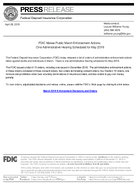 FDIC Makes Public March Enforcement Actions