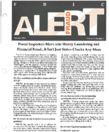 FDIC Fraud Alert Volume 2 Number 1 Summer 1992
