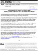 FDIC Announces a New Resource for Community Banks Affordable Mortgage Lending Guide Part II State Housing Finance Agencies