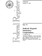 Assessment Dividends Assessment Rates and Designated Reserve Ratio