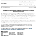 Joint ReleaseFederal Banking Agencies Host the 2020 National Interagency Community Reinvestment Conference