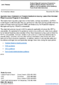 Joint ReleaseAgencies Issue Statement on Financial Institutions Issuing Loans When National Flood Insurance Program is Unavailable