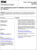 The Suspicious Activity Report Activity Review April 2005 Issue