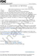 BANK SECRECY ACT REPORTING Suspicious Activity Report Changes