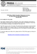 FDIC Makes Public November Enforcement Actions