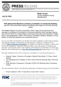 FDIC Names New Members to Advisory Committee on Community Banking