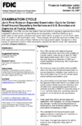 Examination Cycle Joint Final Rules on Expanded Examination Cycle for Certain Small Insured Depository Institutions and US Branches and Agencies of Foreign Banks