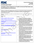 Interagency Policy Statement on Prudent Commercial Real Estate Loan Accommodations and Workouts