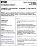 Transaction Account Guarantee Extension Third Quarter 2009