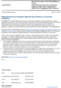 Joint ReleaseFinancial Institution Regulatory Agencies Issue Advisory on Appraiser Availability