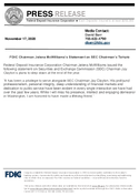 FDIC Chairman Jelena McWilliamss Statement on SEC Chairmans Tenure