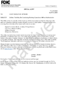 Special Alert Entities That May Be Conducting Banking Operations Without Authorization