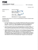 Third Quarter 2015 CFO Report to the Board