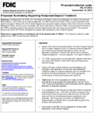 Proposed Rulemaking Regarding Reciprocal Deposit Treatment