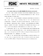 FDIC Issues October List of Banks Examined for Community Reinvestment