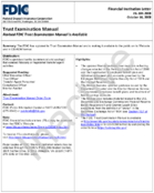 Trust Examination Manual Revised FDIC Trust Examination Manual is Available