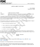 Limited Liability Companies FDIC Seeks Comments on Proposed Rule Regarding Insurance for State Banks That Are Chartered as Limited Liability Companies