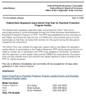 Joint ReleaseFederal Bank Regulators Issue Interim Final Rule for Paycheck Protection Program Facility