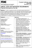 Annual Audit and Reporting Requirements Proposed Amendments to Part 363