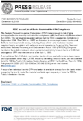 FDIC Issues List of Banks Examined for CRA Compliance