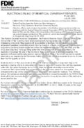 ELECTRONIC FILING OF BENEFICIAL OWNERSHIP REPORTS Federal Banking Agencies Announce New Interagency Electronic Filing System for Beneficial Ownership Reports