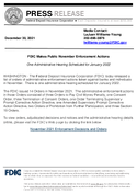 FDIC Makes Public November Enforcement Actions
