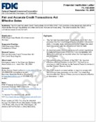 Fair and Accurate Credit Transactions Act Effective Dates