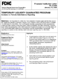 Temporary Liquidity Guarantee Program Guidance to Periodic Debt Balance Reporting