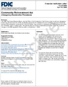Community Reinvestment Act Interagency Examination Procedures