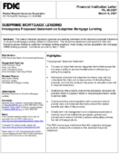 Subprime Mortgage Lending Interagency Proposed Statement on Subprime Mortgage Lending