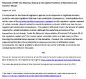 Capital Treatment of Derivatives and Variation Margin