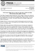 FDIC Creates Bridge Bank to Take Over Operations of Silverton Bank National Association Atlanta Georgia