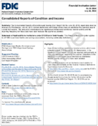 Consolidated Reports of Condition and Income
