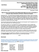 Agencies Issue Proposed Rules and Guidelines that Address Accuracy and Integrity of Consumer Report Information and Rules to Allow Direct Dispute
