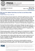 FDIC Announces Updated Deposit Insurance Fund Loss and Reserve Ratio Projections