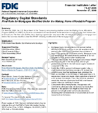 Regulatory Capital Standards  Final Rule for Mortgages Modified Under the Making Home Affordable Program