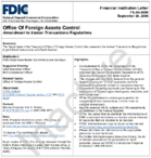 Office of Foreign Assets Control Amendment to Iranian Transactions Regulations