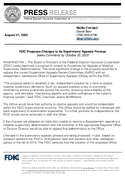 FDIC Proposes Changes to Its Supervisory Appeals Process