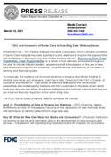 FDIC and University of Santa Clara to Host Big Data Webinar Series