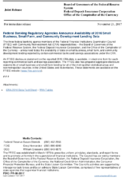 Joint ReleaseFederal Banking Regulatory Agencies Announce Availability of 2016 Small Business Small Farm and Community Development Lending Data