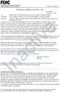 FOREIGN ASSETS CONTROL ACT Previously Blocked Property of the Federal Republic of Yugoslavia FRY