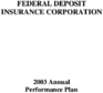 FDIC 2003 Annual Performance Plan